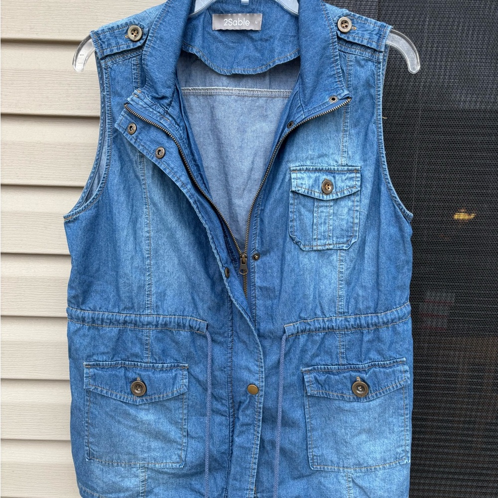 Blue Denim Vest for Women
